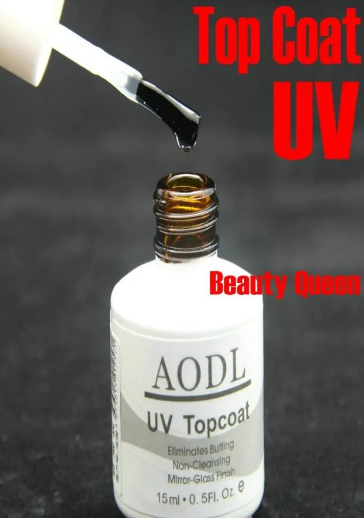 100 qualité garantie garantie top top-coat claire pour le gel de couleur UV art de ongles polonais trempage de durcissement AODL1594377