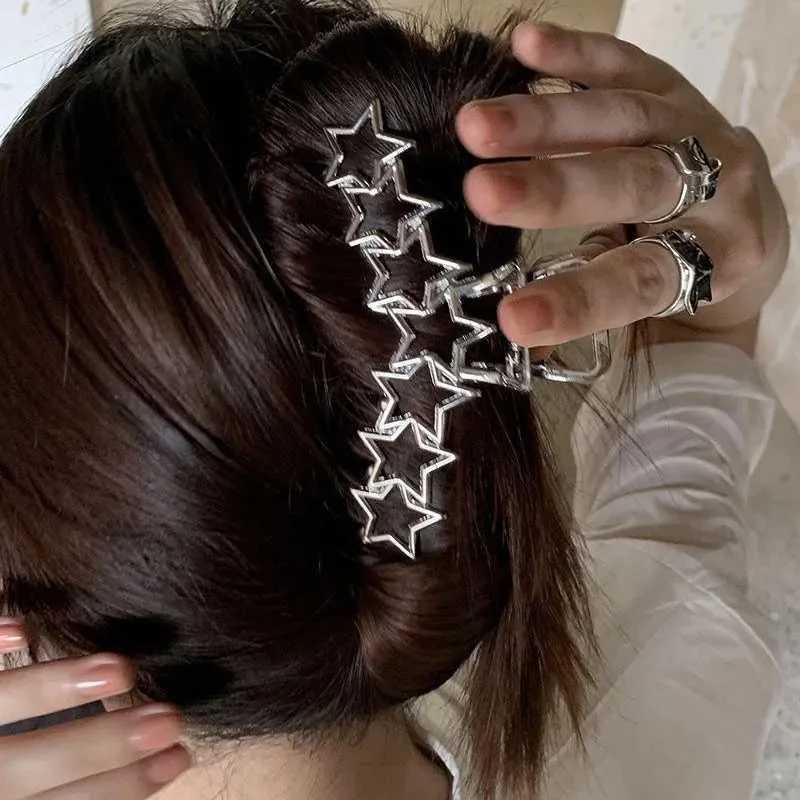 Andere Harajuku Hollow Star Pentagram Love Heart Hair CLS Sweet Cool Charm Trend Haarclip voor vrouwen Aesthetiek Y2K Haaraccessoires