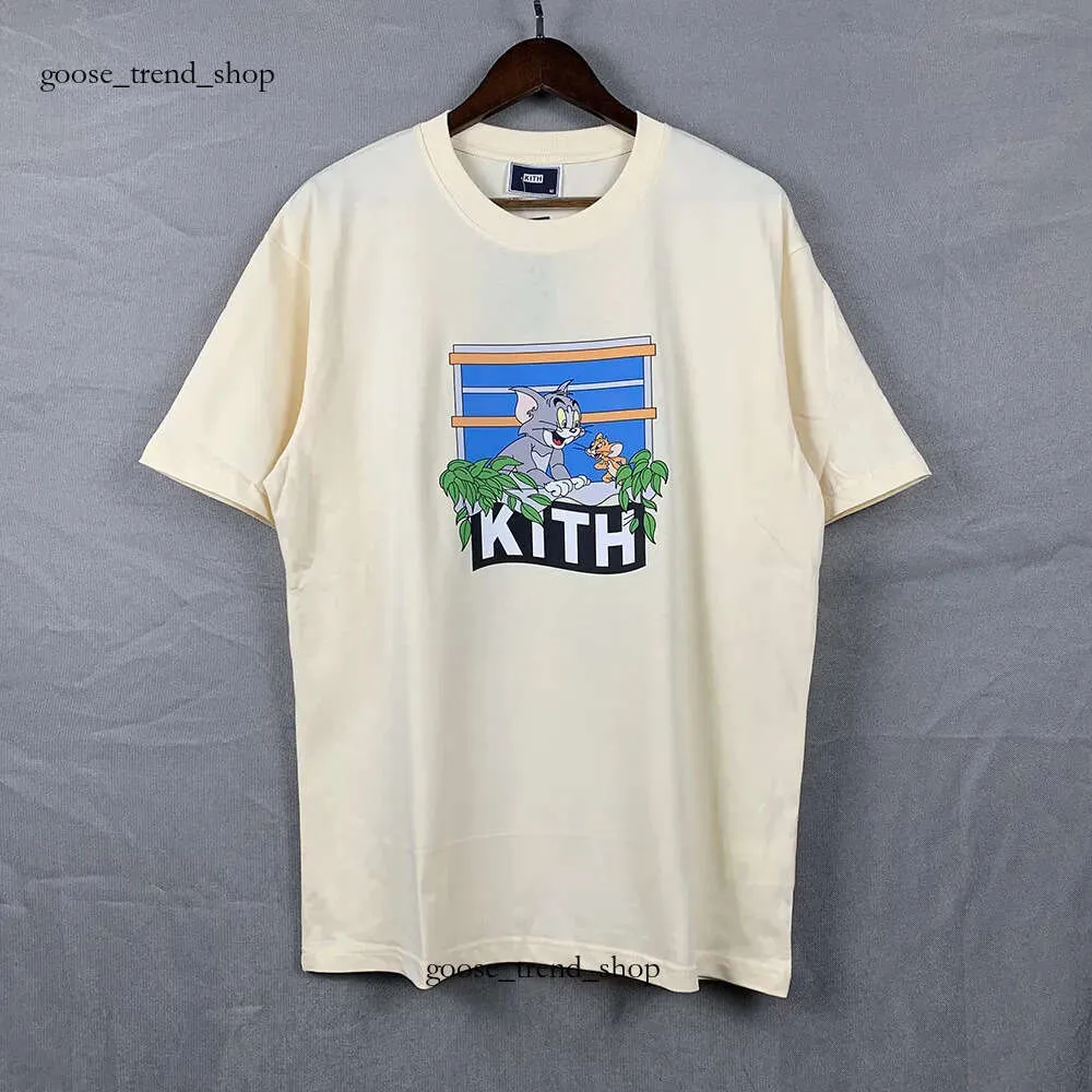 Kith T-shirt Mens Designer T-shirts T-shirts T-shirts pour hommes T-shirts T-shirts 100% Coton Kith Tshirts Vintage Coute à manches US Taille 980