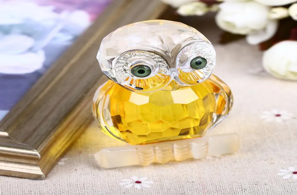 27039039 Glass Crystal Cut OWL Figurines Paperweight Crafts ArtCollection Table Car Ornaments Souvenir Home Wedding Decora8499993