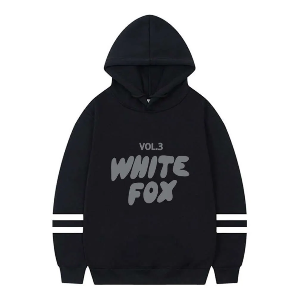 Suite de support périphérique Whitefox avec la même lettre imprimé pour hommes et femmes à double poteau à double poteau hémorrum en vrac sweat à sweat