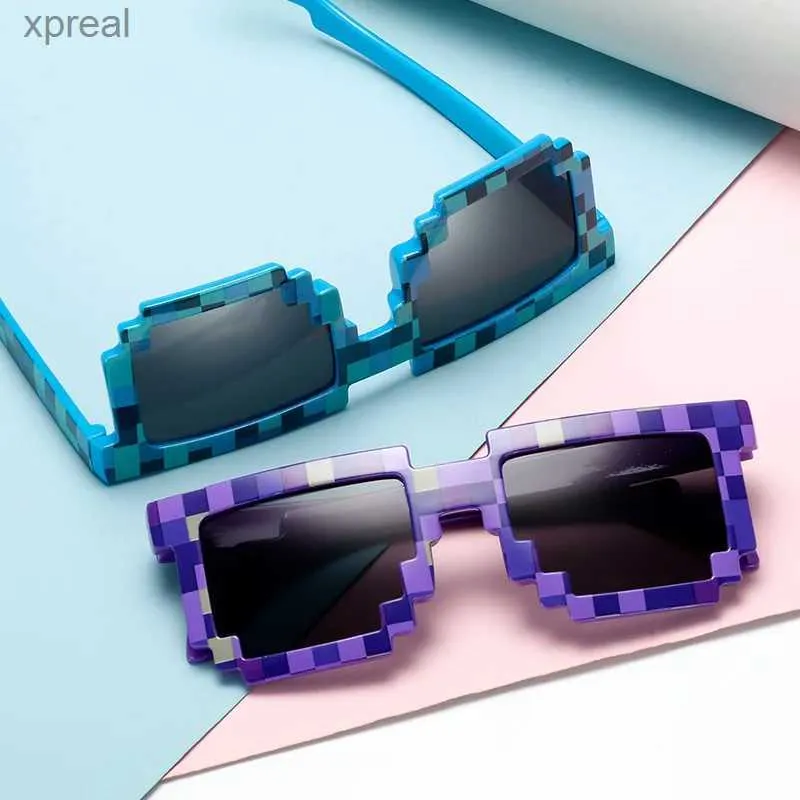 Sunglasses New Fashion Sunglasses Hot Selling Sunglasses Crawling Glasses New Mosaic Fun Glasses Boys and Girls Pixel Glasses WX