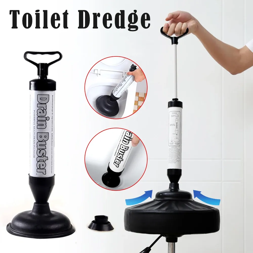 Pungers Toilet Plugger ouvre-pompe Drain Air Drain Air Tree Machine de dragage Tool de nettoyage pour les toilettes Salle de bain Évacuage de douche de douche Drain de plancher