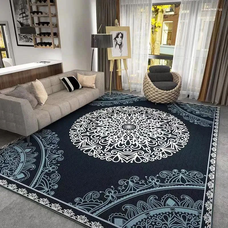 Carpets Bohemian Style Crystal Velvet Carpet Wear Ush Tableau de lit Dirt Routier Résistant