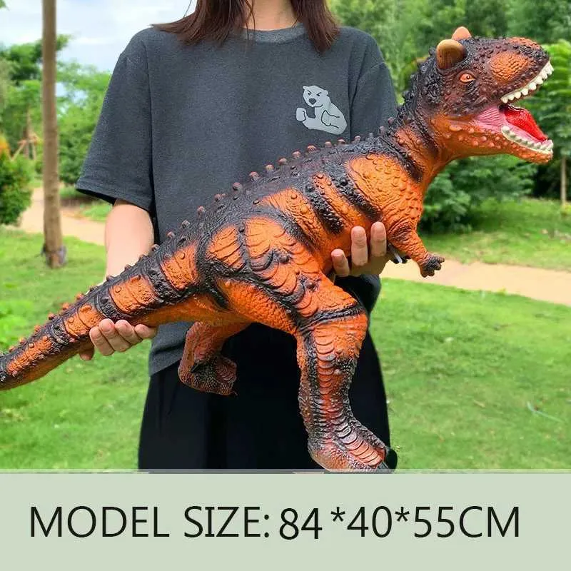 Autres jouets 42-84 cm Modèle de dinosaure Shark Plastic Washable Puppet Tyrannosaurus Rex Raptor World Park Model Boy Bird