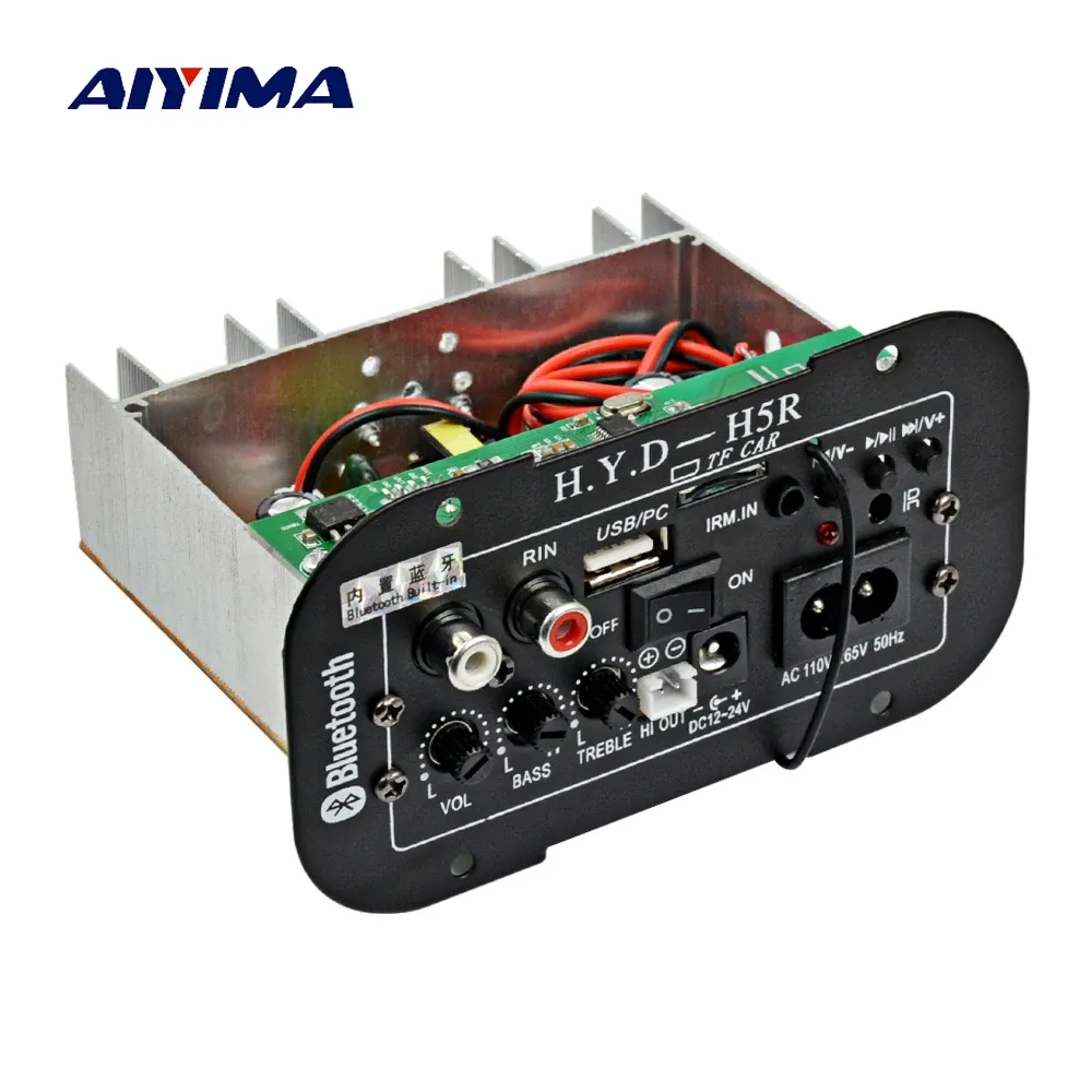 Усилители Aiyima Subwoofer Усилитель Усилитель Bluetooth Audio Amplifiers 12 В 24 В 220 В для 58 -дюймовых динамиков DIY