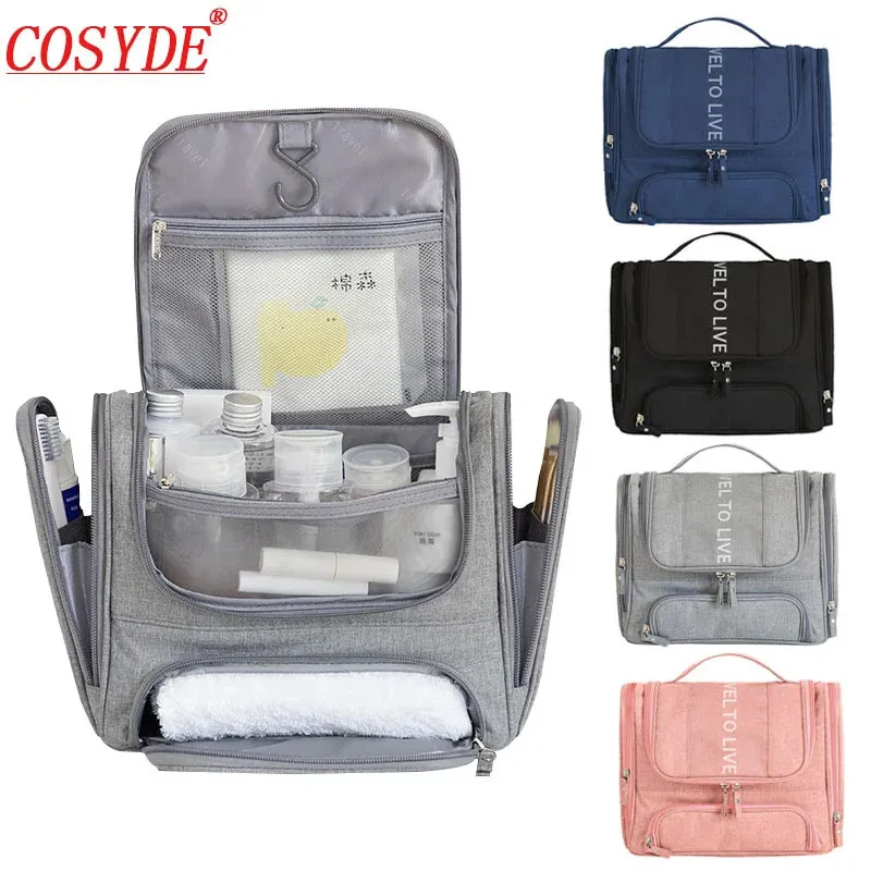 Men Large Makeup Bag Organizer Portable Travel Cosmetic For Make Up Hanging Wash Pouch Beauty Toiletry Kit Women Toilet 240426