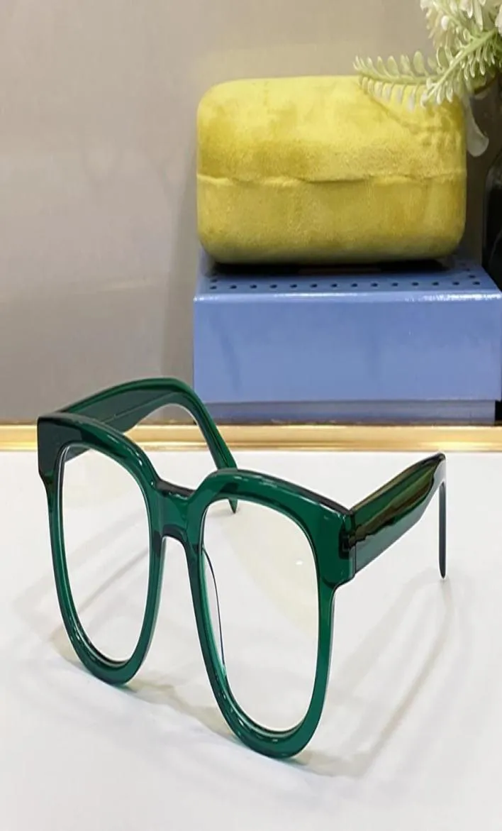 Dunkelgrüne Frauen Sonnenbrille Rahmen Einfacher Konstruktionsleser Computer Premiumplanke graurosa transparente Linsen Rezept Brille Anti2326022