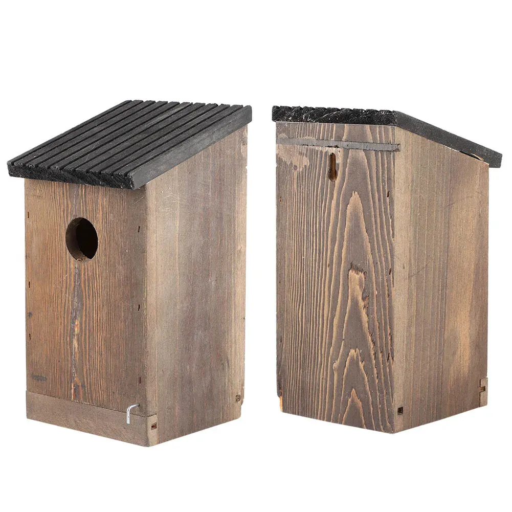 Гнезда висят деревянный птичий дом DIY размножение попугаев птиц в гнездовой коробочках на открытом воздухе садовая украшение птичья дом натуральная птица гнездовая коробка