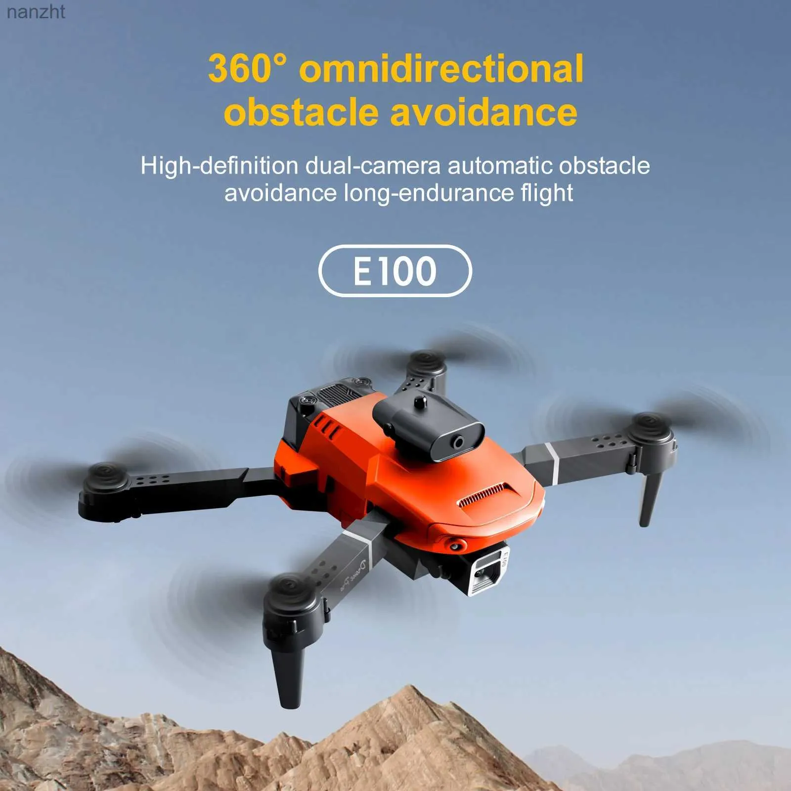 Drones E88 Actualización E100 Mini Drone 4K Professional HD Cámara dual Cuatro helicópter