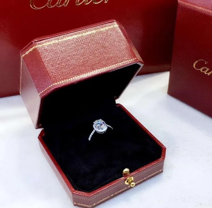 American Mossan Stone Diamond Ring Woman 18K Gold Ring Mossan Diamond Woman föreslog att importera äkta diamant naken Stone8861216