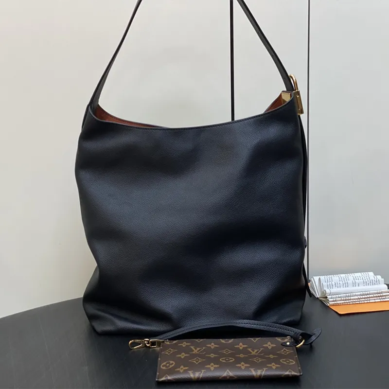DHgate.com:Womens Low Key Hobo MM M24856 Handbag in Black