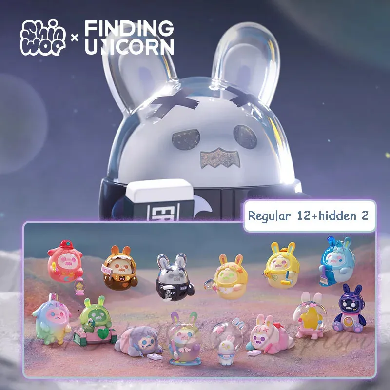 Shinwoo la série Lonely Moon Blind Box Toys Mystery Mistery Figure Caja Surprise Kawaii Modèle d'anniversaire Gift 240426