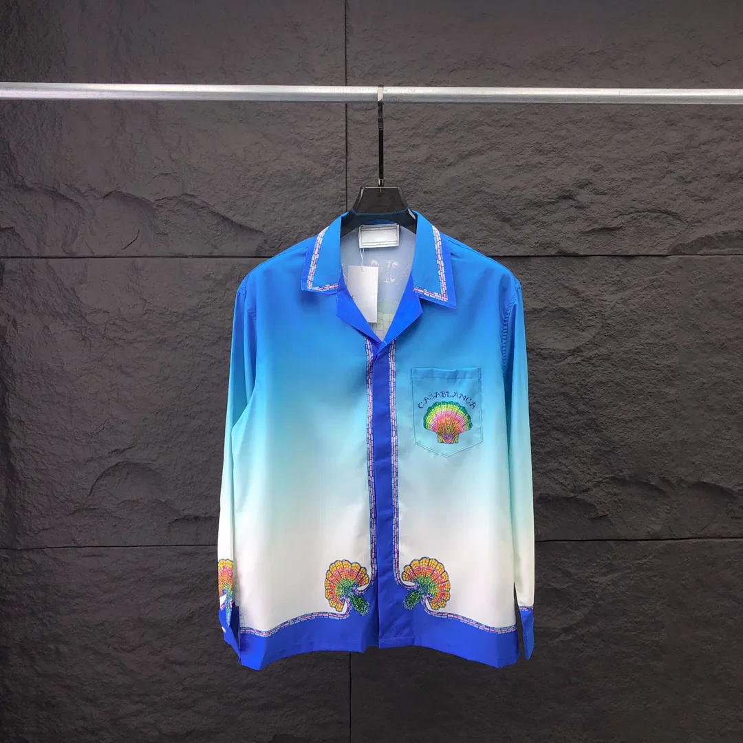 New Men's Casual Shirt Casablanca Shirt Designer Shirver Summer Comfort Classic Imprimé Chemise Chinese Chinese Taille M-3XLA7