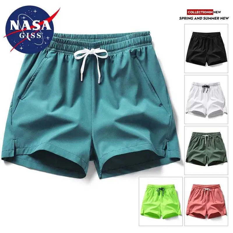 Shorts maschile NASA GISS Estate Shorts a vendita a caldo Shorts che gestisce pantaloni da tre pezzi da uomo e tasche con cerniera da donna Coppia Shortl2405