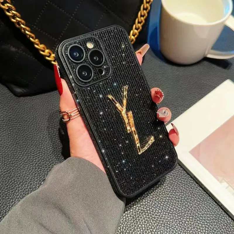 Back Cover Ysl Iphone 11 Case Designer Bling Glitter Phone Cases