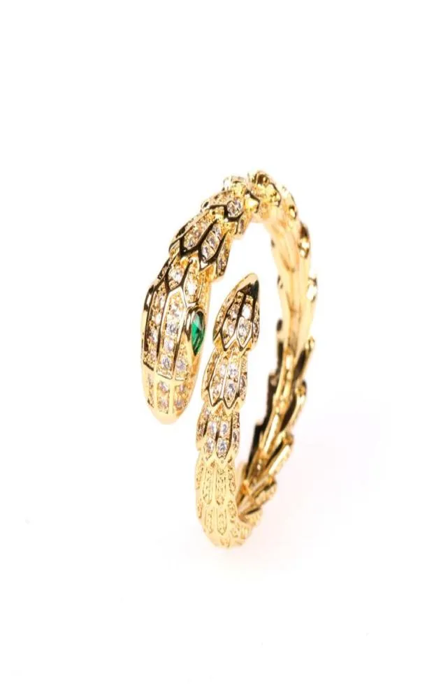 Cluster anneaux eyika conception personnalité ouverte anneau cubique zirconie anillo de mujer cocktail serpent femmes bijoux pour fête / don5084244