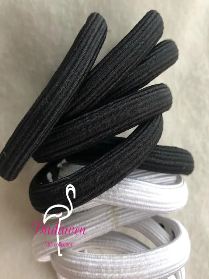 Klassiek wit en zwart elastisch haar met de hand bedrukte letter c Fashion Hair Tie Fashion Hair Rope v Gift Collection Accollecties6123490