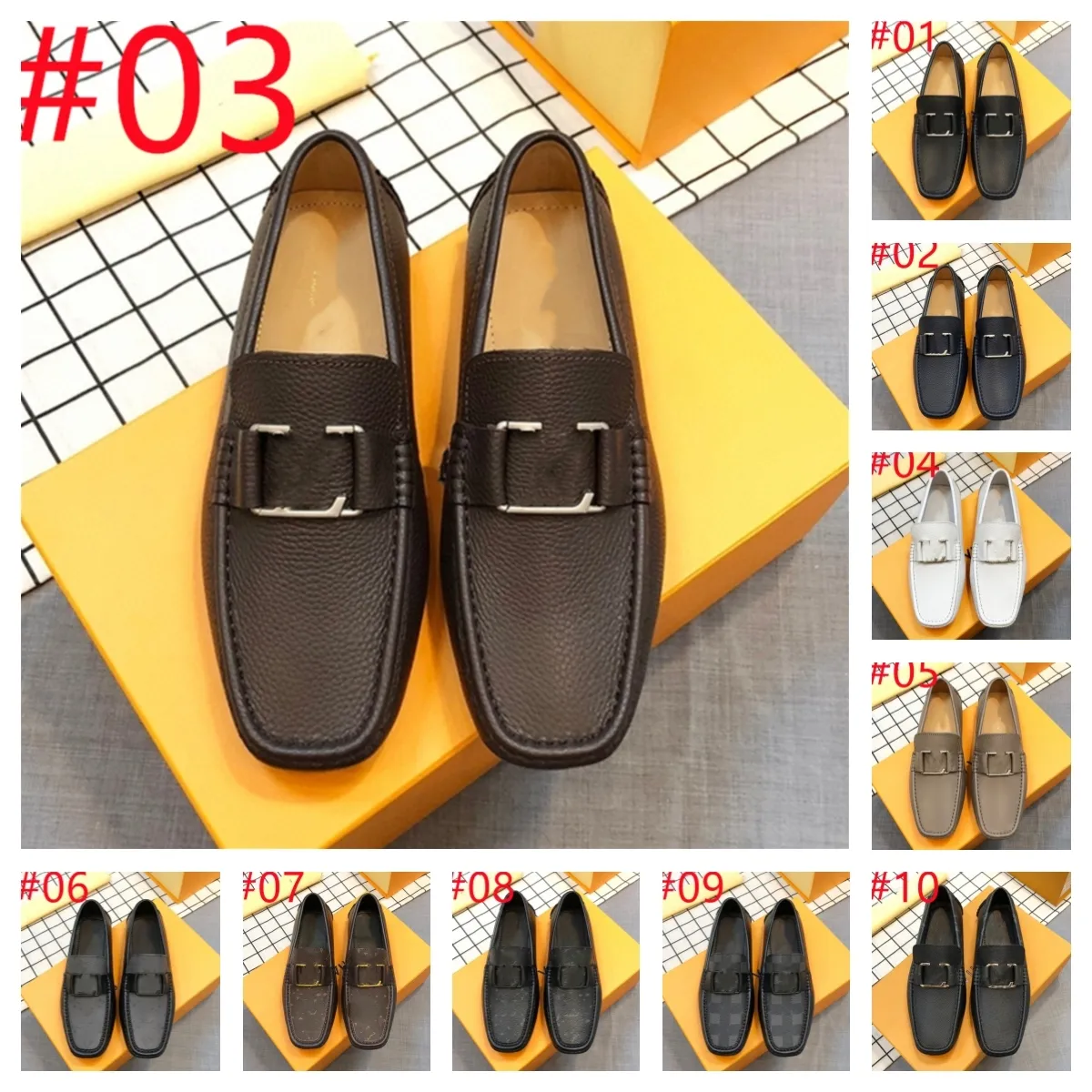 70Model Spring Summer Summer novos mocassins de grife masculinos confortáveis Sapatos casuais planos homens luxuosos Moccassins respiráveis deslizam sapatos de condução de couro macio 38-46