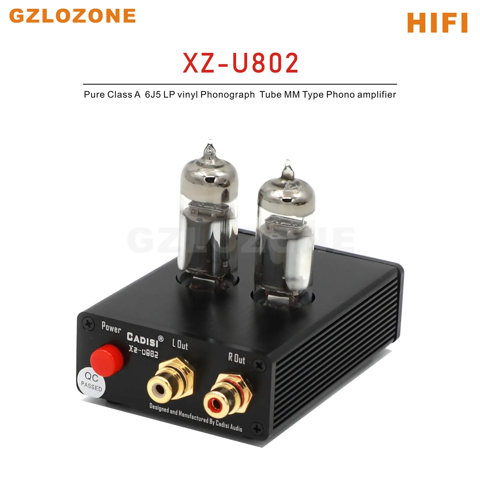 Amplificateur XZU802 HIFI 6J5 Tube MM Type Phono Amplificateur Pure Classe A LP Préamplificateur de phonographe en vinyle LP