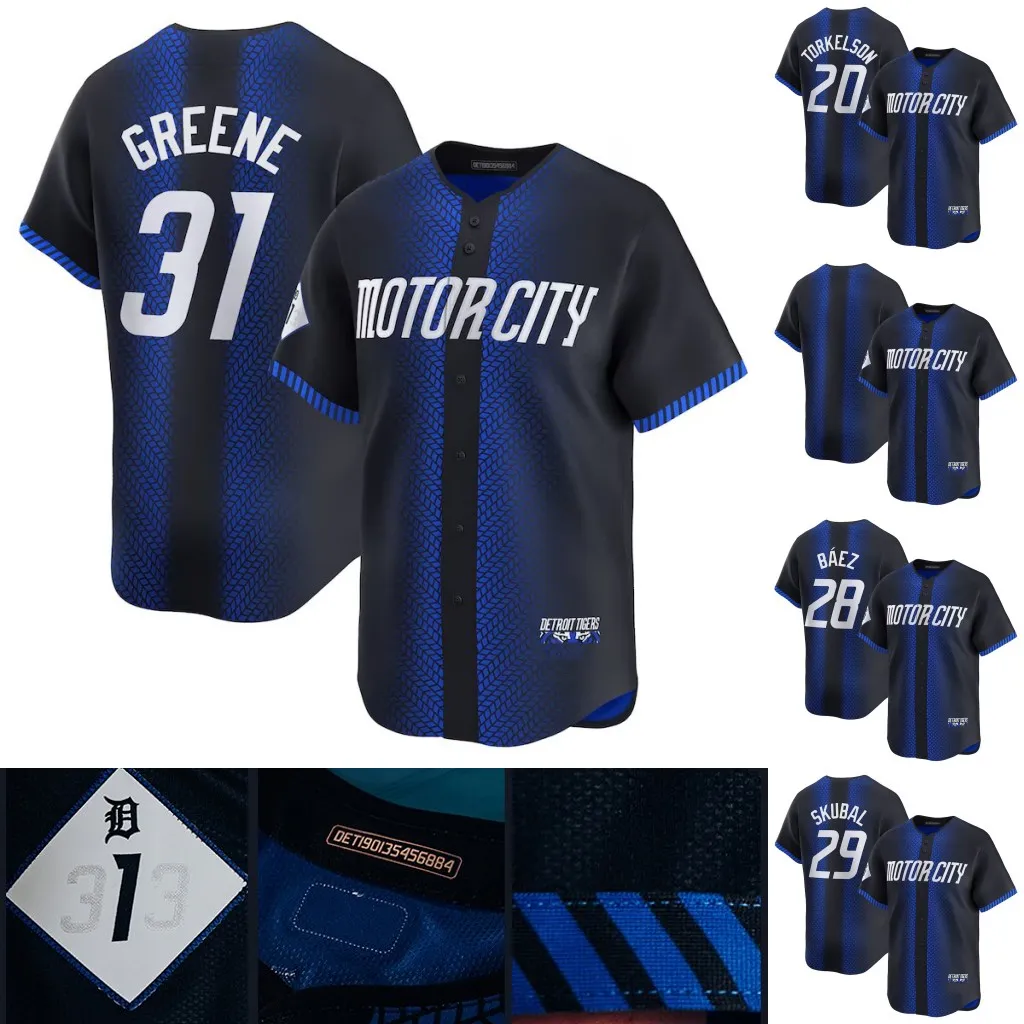 Miguel Cabrera 2024 City Connect Jersey ''Tigers'' Riley 31 Greene Mark 21 Canha Wenceel 46 Perez Spencer 20 Torkelson Andy 77 Ibanez Javier 28 Baez Baseball Jersey