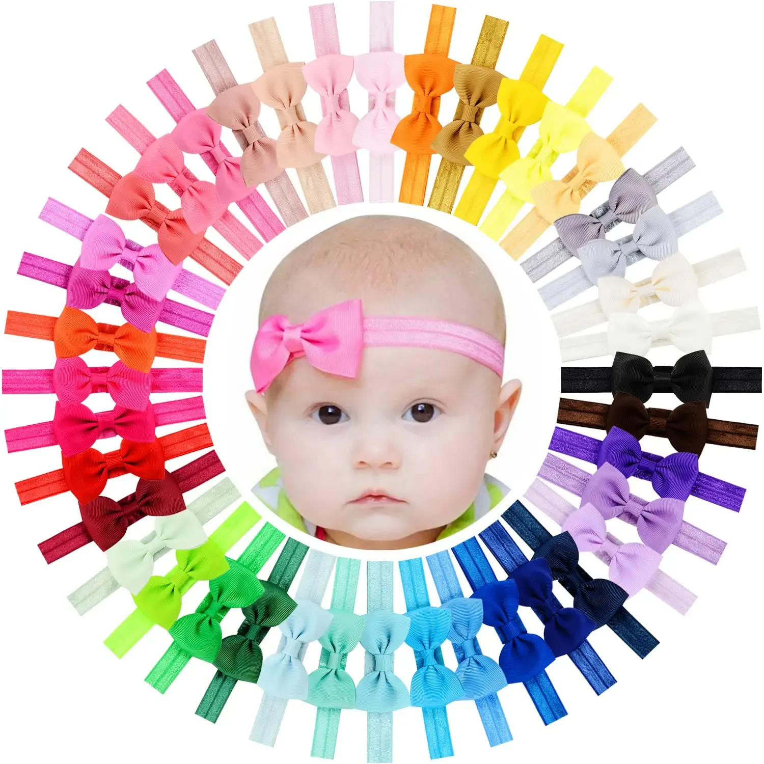 100 pezzi da 100 pezzi/lotto per bambini 2,75 pows cornici per capelli Accessori per elastici per bambini per bambini neonati neonati bambini piccoli