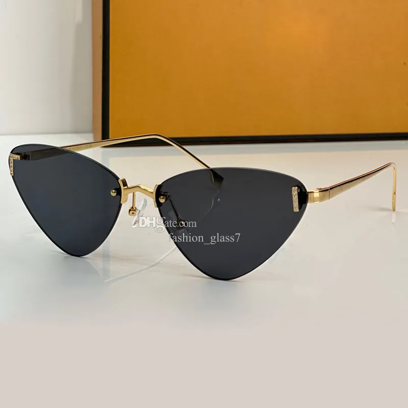 2024新しいデザイナーファッションキャットアイカラー女性のためのサングラスの変化贅沢な屋外サンシェード高品質のUV400抵抗性サングラスFE4086