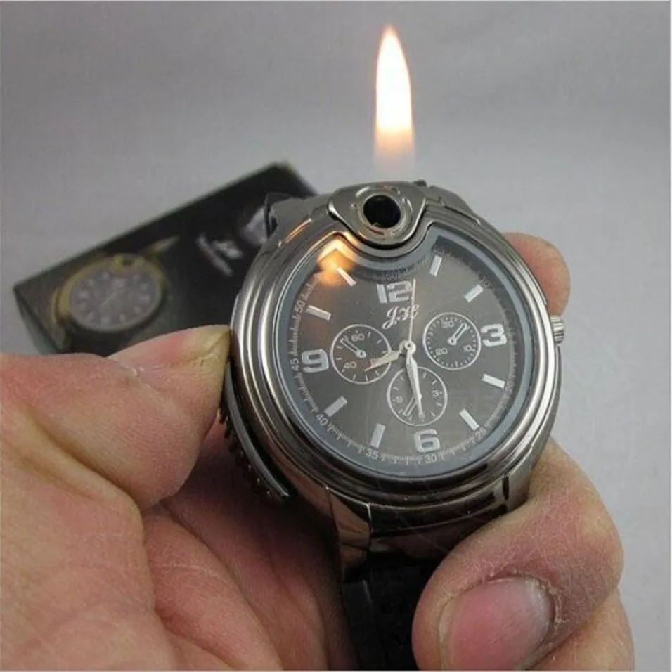 NY MILITÄRA LIGHTER WATCH MEN Quartz Refillable Butane Gas Cigar Watches 2018 Watches Top Brand Luxury Business Quartz Watches 288J