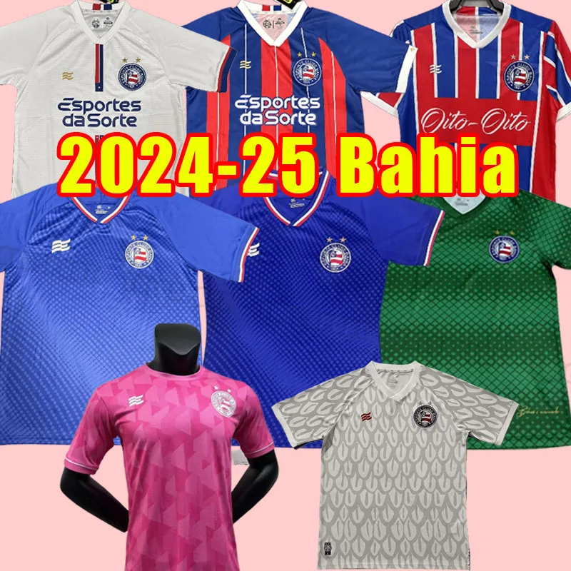 2024 2025 ESPORTE CLUBE BAHIA SOOCCER JERSEYS HOME FOOTBOLUE SHIRTS CLAYSON RODRIGUINHOユニフォームJadson Daniel Jersey Camisa Bahia 24/25ゴールキーパートレーニング女性