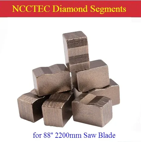 Accessoires Diamantsegmenten Tandenkoppen voor diameter 88 '' inch 2200 mm 2,2 m granietmijn Multi Saw Blade snijdende zandsteen 15/20 mm Hoogte