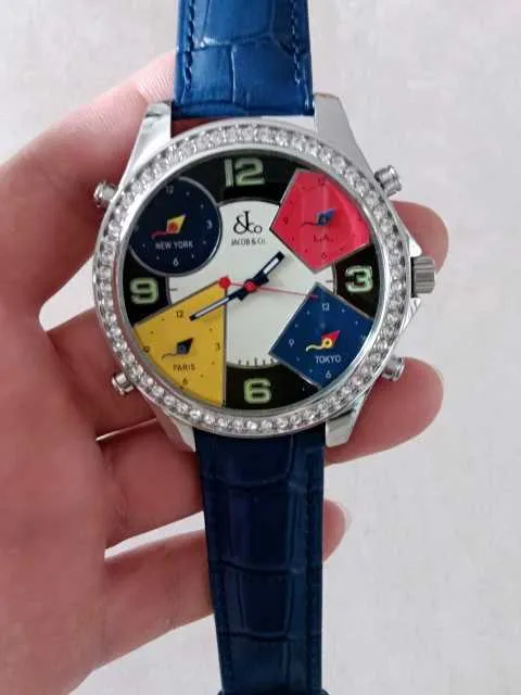 Designer orologio meccanico automatico di lusso jkco leopardo ceco pieno di stelle con movimenti multipli non mainstream hiphop cinghia per gli uomini movimenti