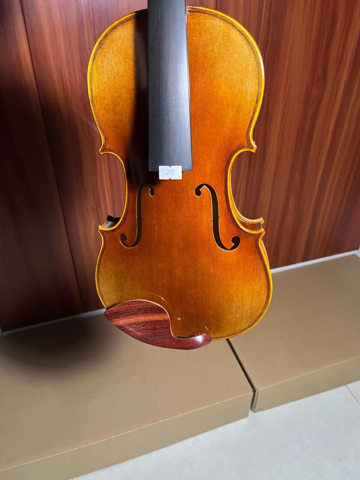 Master 4/4 violin clear flamed grain fabulous sound natural color with case