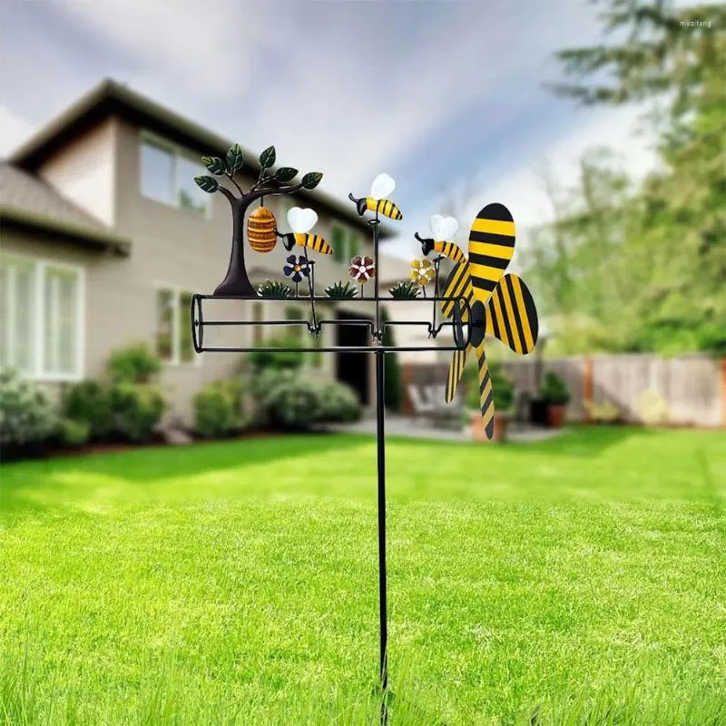 Gartendekorationen schöne Biene Whirligig 3D Windkraft