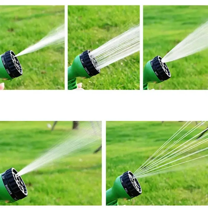 Tubo Acqua Giardino,Canna Acqua Giardino Pistola Ad Acqua 2 Pezzi, 7 Funzioni Di Spruzzo D'acqua, Tubo Flessibile Espandibile For La Casa, Lavaggio Auto Ad Alta Pressione, Tubo Flessibile For Irrigazi