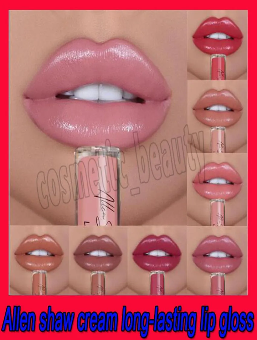 Allen shaw 12 colors Nude Glitter Shimmer Lipgloss Waterproof Long Lasting Moist Lip Gloss Colorful Sexy Women Liquid Lipstick Ma8620996