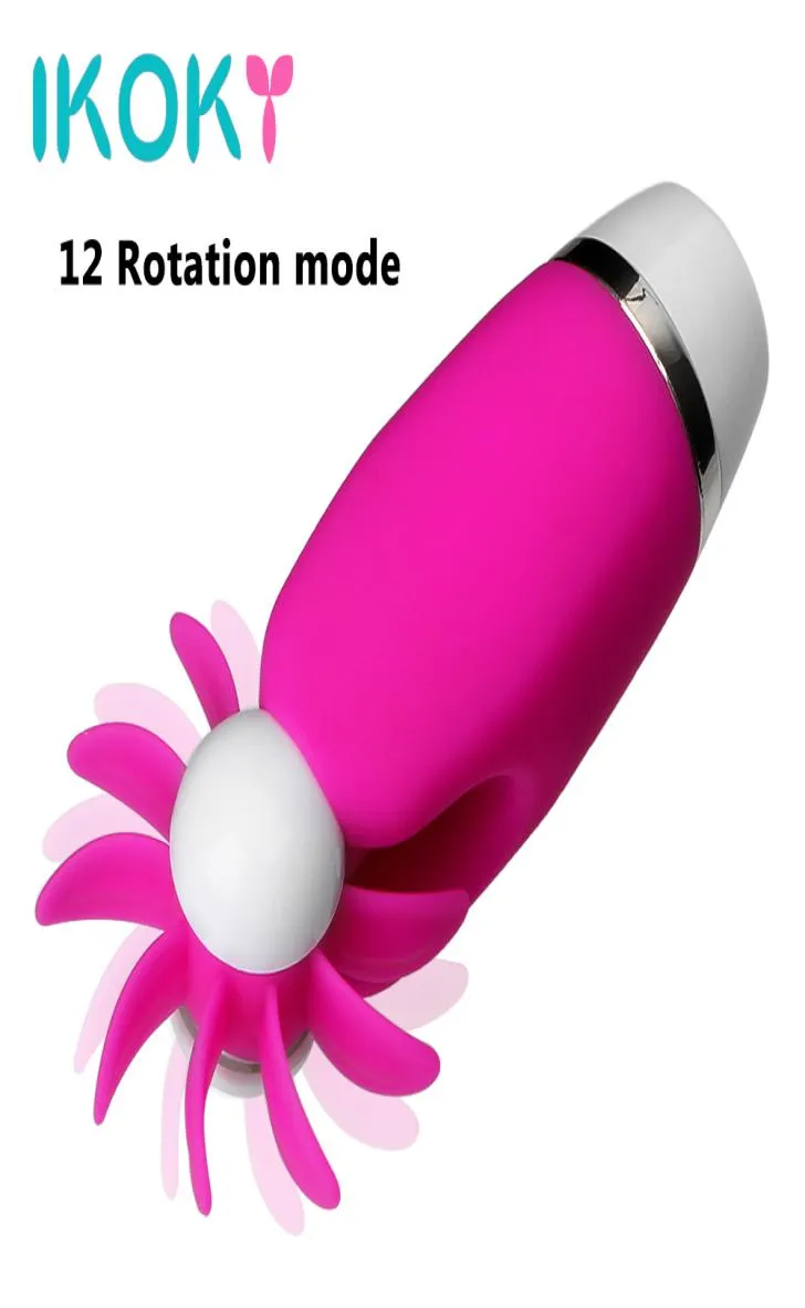 Ikoky Oral Licking Vibrator Rotation Femelle Masturbator Clitoris Stimulator Sex Toys for Women Mast Clit Massage Produit adulte S5464991