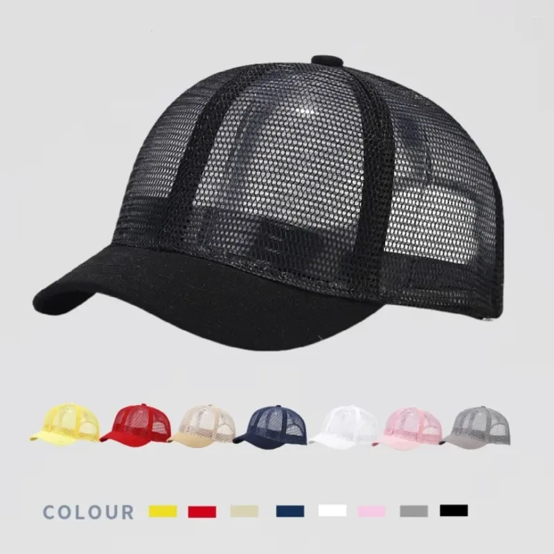 Ballkappen Kurzkrempe Baseball Cap Casual Full Mesh Schnell trocken scheiterte dünne atmungsaktive Sonnenhut Männer