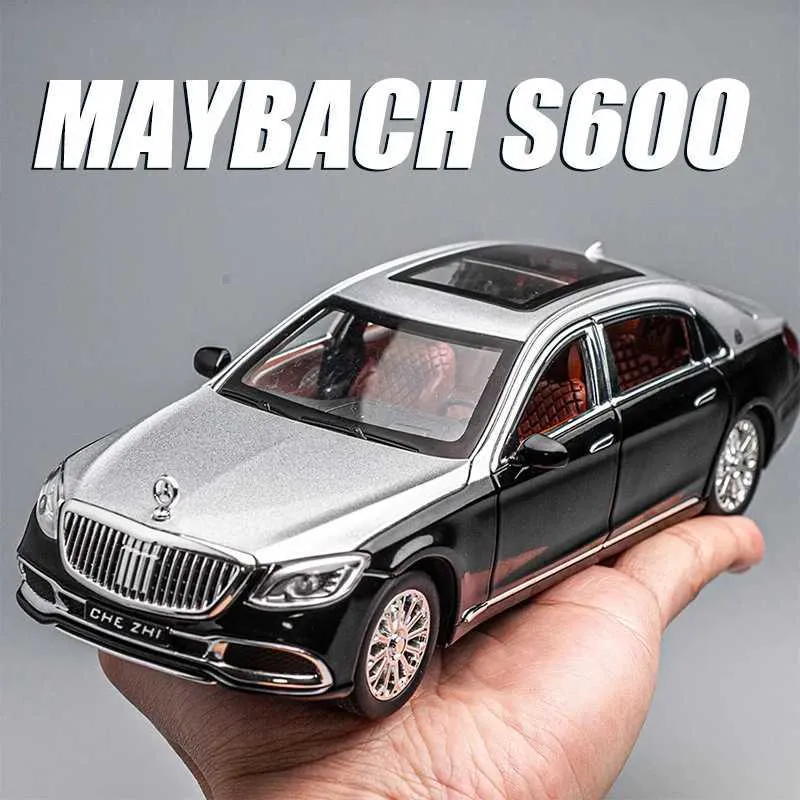Modèle Diecast Cars 1 24 Mercedes Benz Maybach GLS600 MODELLE ALLIE MODÈLE DIE DIE CAST TOT VOITURE SIMULATION SON ET