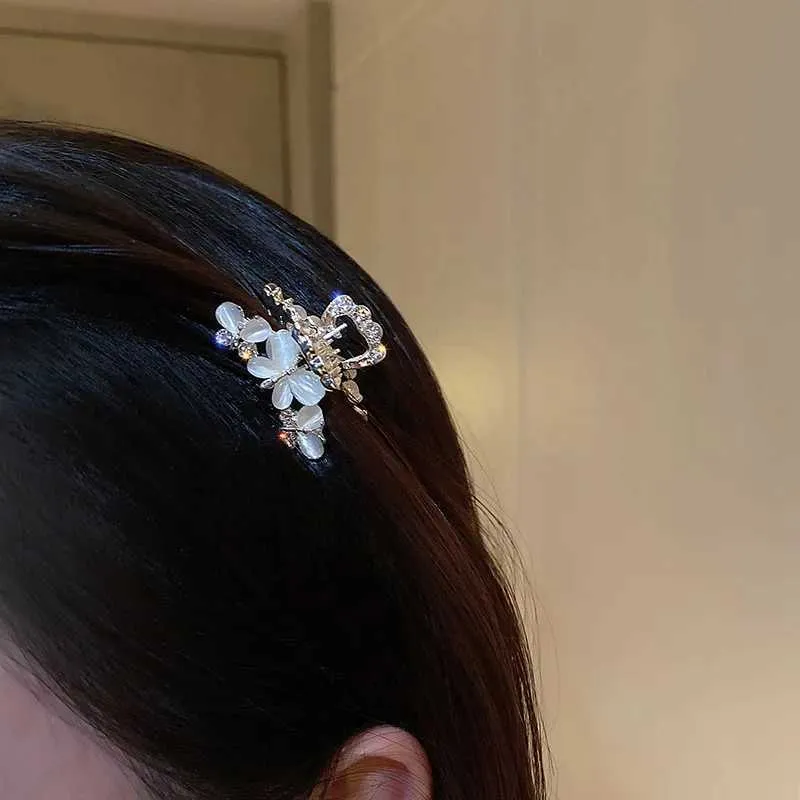 Autres nouvelles épingles à cheveux de luxe ACCESSOIRES MÉTAL Metal Butterfly Opals Crystal Small Crab Hair CL Clips Femme Clip Clip Accessori