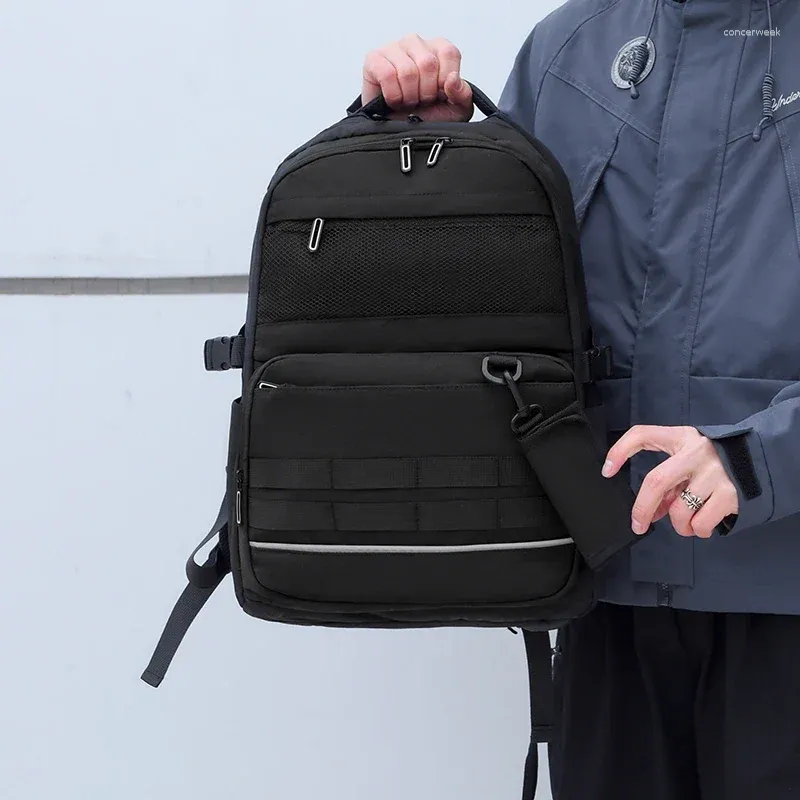 Zaino oxford strisce riflettenti solide di grande capacità di alta qualità durevoli sacchetti unisex 2024 laptop casual