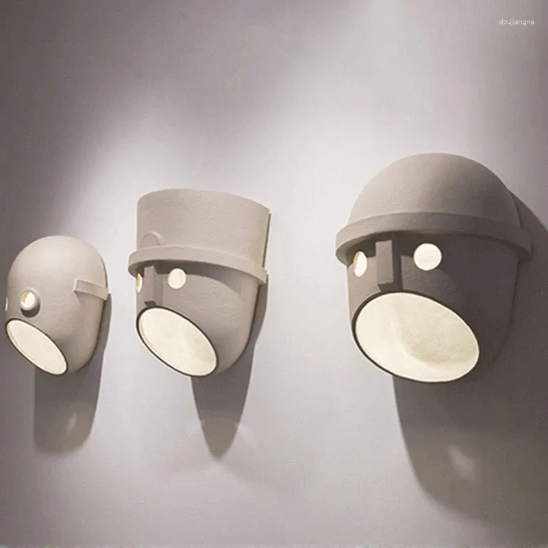 Wandlampe nordische minimalistische Maske für Nachtteile Kabine Kreative Persönlichkeit Wohnzimmer Schlafzimmer Flur Designer Künstlerisch