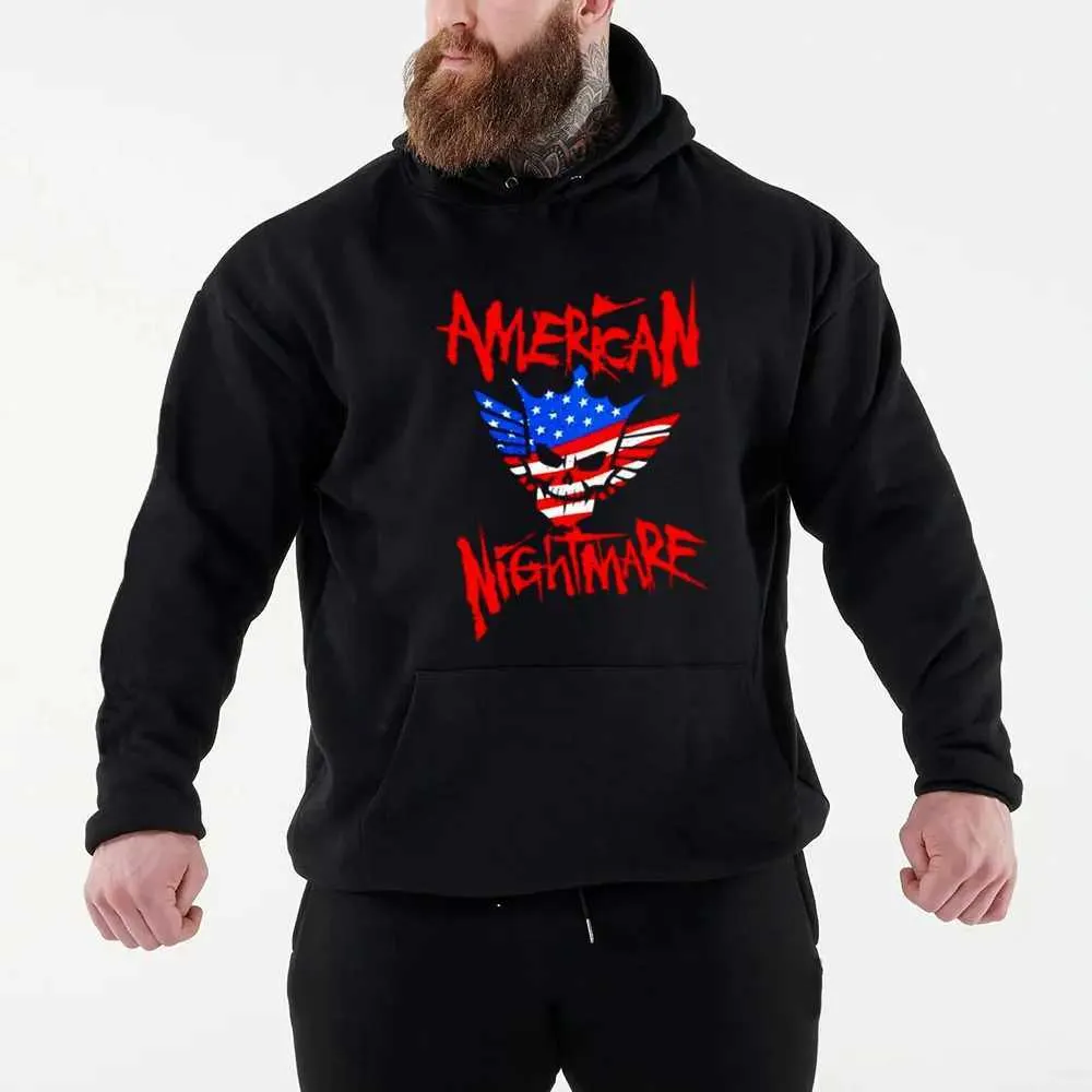 Heren Hoodies Sweatshirts 2024 Mens Fighting Fans beroemde worstelaar Cody Rhodes Black Hoodie Street Leisure Sports Plover Q240506