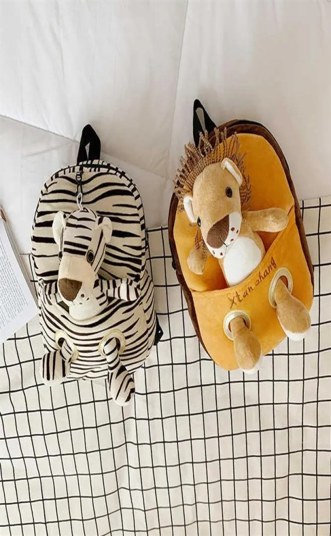 Bébé 3d animal en peluche sac à dos anticost enfantbag boy girl girl back pack with toddler reins Cartoon handbag 210929272y9532908