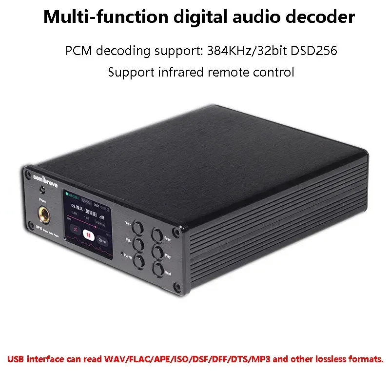 Dönüştürücü çift ES9038Q2m Ses Dekor Kodlayıcı Amplifikatörü QCC5125 Bluetooth 5.1 AptxHD LDAC Kayıpsız Format IV/LPF İşleme Devresi