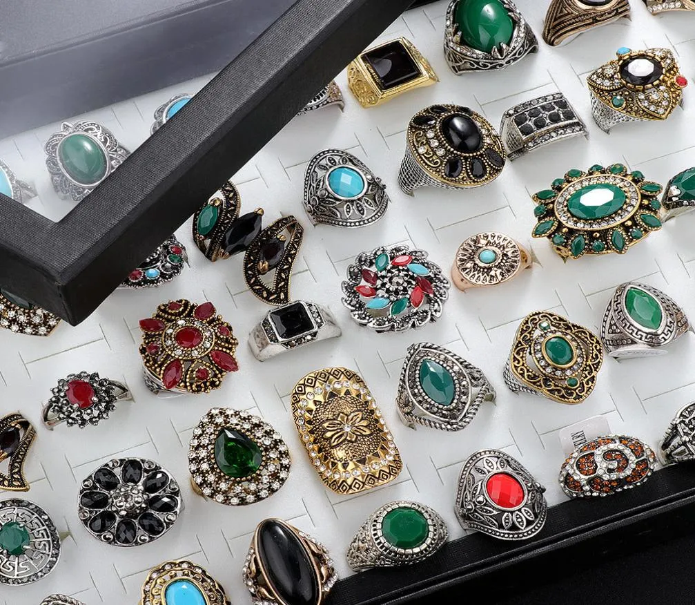 Новый антикварный серебряный винтажный натуральный каменный кольцо подарки для вечеринок драгоценности бирюзовых ювелирных украшений кольца скидки по продвижению костюм обручальный костюм Lady9064801