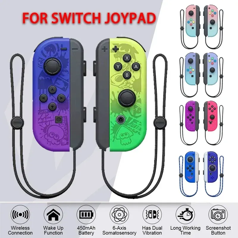 Topi Joypad Wireless Gamepad per Nintendo Switch Controller Bluetooth Joystick Joy Pad Game Console Accessori L/R Guida maniglia L/R