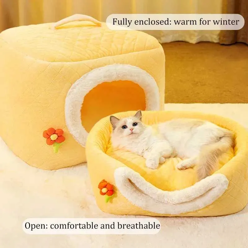 Camas de gato Móveis de inverno New Winter Pet House Dog Soft Kennel Kennel aconchegante dormindo caverna caver