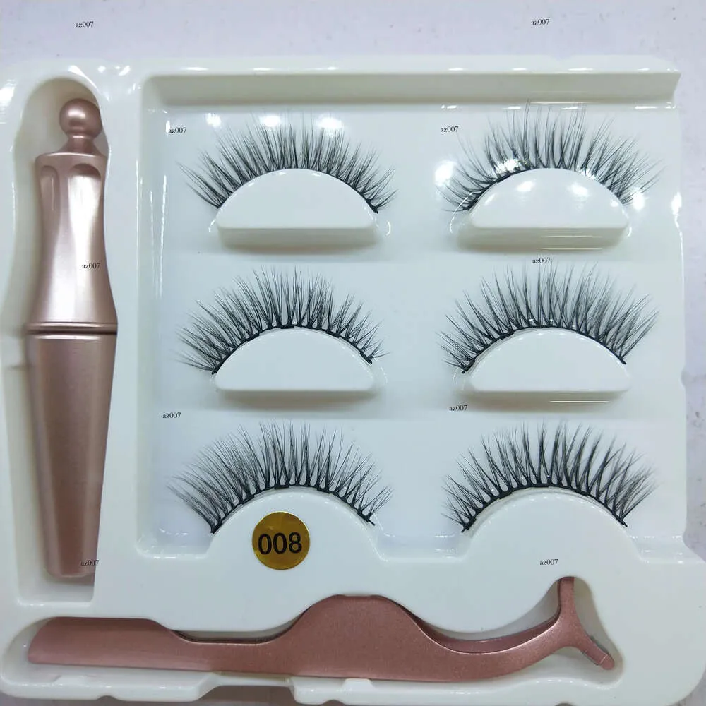 Eneliner líquido Tweezer Magnetic Tweezer 5 Pestañas postizas de Magnet Herramientas 3 pares Eyelash 3in1 Set Drop envío Edición original