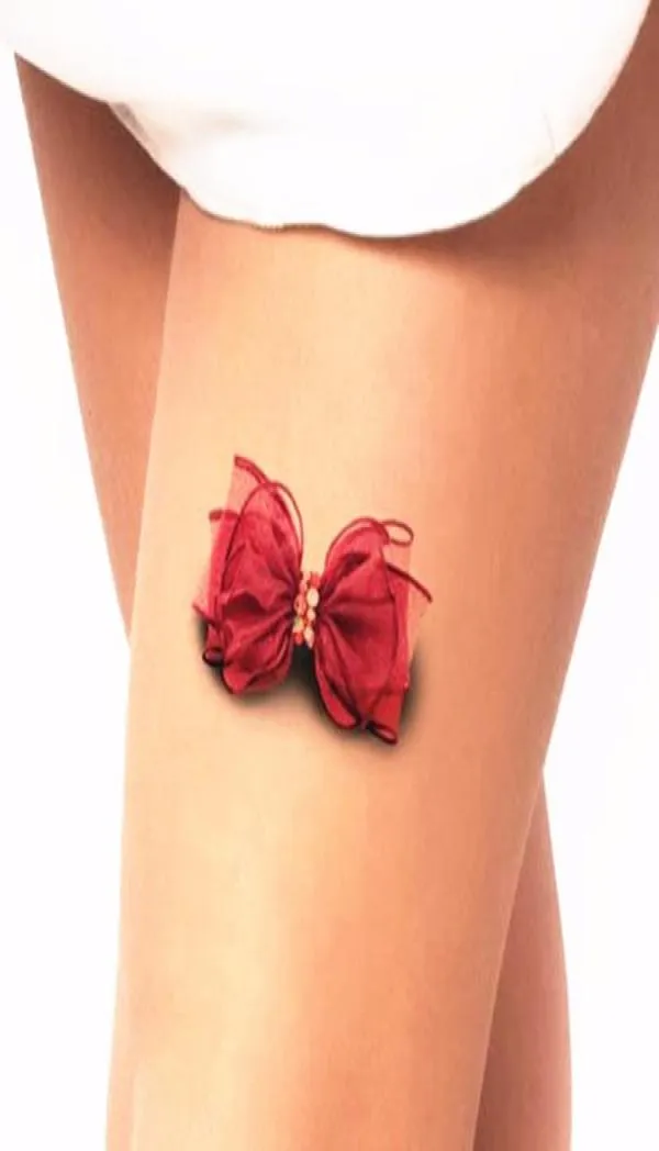 Beauty 3D Bowknot Tempreary Tattoo Body Art Flash Tattoo Sticker Водонепроницаем