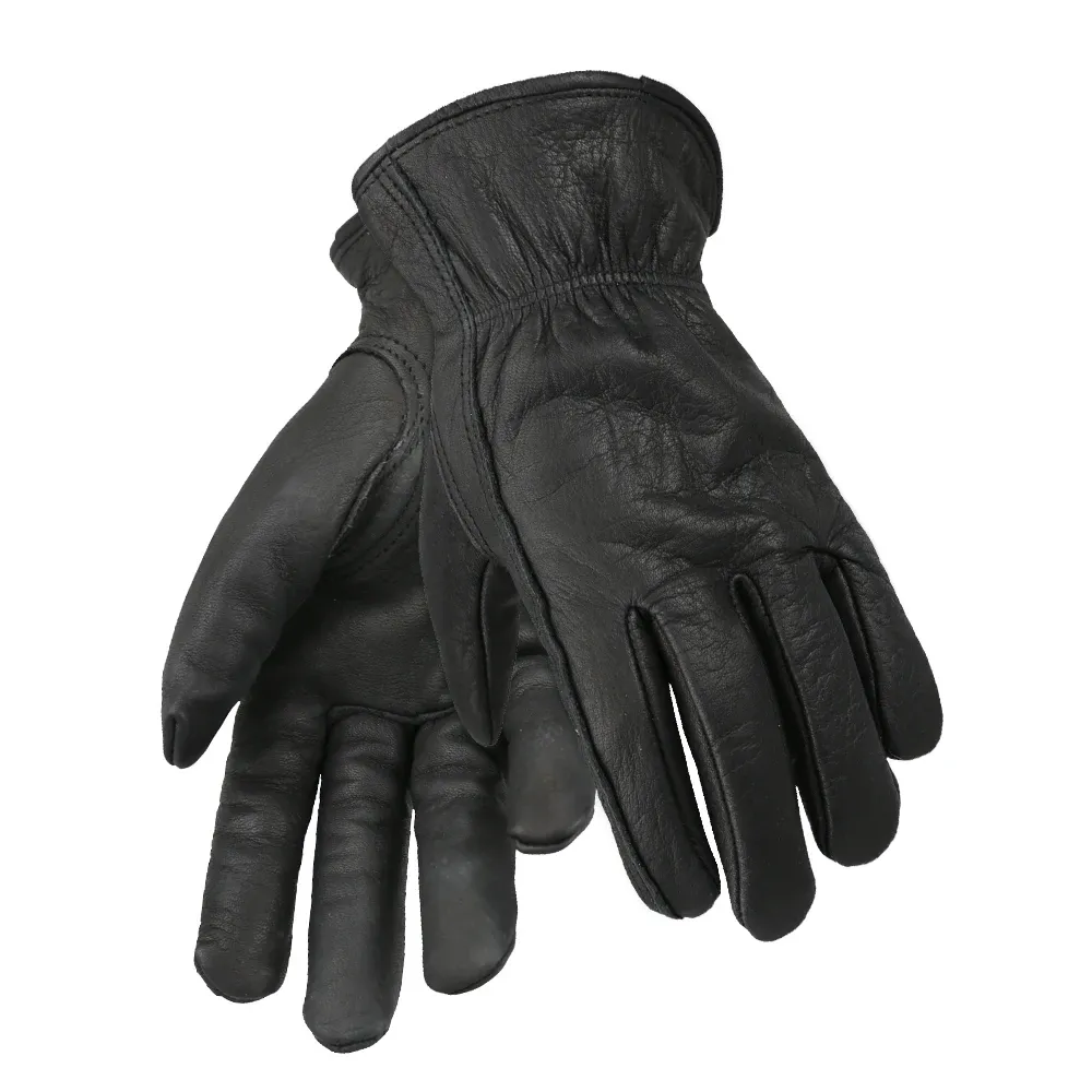 Guanti Black Working guanti con driver in pelle motociclisti in pelle di sicurezza Cowhide Works Glove per uomini donne senza fodera